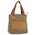 Borsa Tote GG Canvas Gucci Beige Argento 019 0402 1705 Auth ka1063