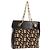 Céline Borsa a Spalla CELINE Blazon in Tela Marrone Oro Auth 158910V D'oro