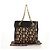 Céline Borsa a Spalla CELINE Blazon in Tela Marrone Oro Auth 158910V D'oro - vista 24