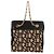 Céline Borsa a Spalla CELINE Blazon in Tela Marrone Oro Auth 158910V D'oro - vista 3