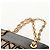 Céline Borsa a Spalla CELINE Blazon in Tela Marrone Oro Auth 158910V D'oro - vista 8