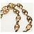 Céline Borsa a Spalla CELINE Blazon in Tela Marrone Oro Auth 158910V D'oro - vista 9