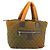 CHANEL Matelassé Coco Cocoon GM Borsa Tote Nylon Khaki Argento CC Auth 157319 Cachi