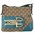 Borsa a Spalla GG Canvas GUCCI Beige Turchese Blu Oro 141506 Auth BA9062 D'oro - vista 2