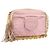 Borsa a Spalla CHANEL con Catena Satin Rosa Oro CC Auth bs31914 D'oro