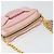 Borsa a Spalla CHANEL con Catena Satin Rosa Oro CC Auth bs31914 D'oro - vista 6