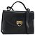 Borsa a Spalla Salvatore Ferragamo Gancini in Pelle 2 in 1 Nera Oro Auth 156467