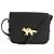 Kitsune Borsa a tracolla in pelle nera Nero