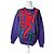 Autre Marque Pull en laine vintage Kansai abstrait violet rouge vert M