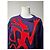 Autre Marque Pull en laine vintage Kansai abstrait violet rouge vert M - vue 12