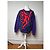 Autre Marque Pull en laine vintage Kansai abstrait violet rouge vert M - vue 2
