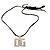 Iconico collier DOLCE & GABBANA “Overlap” cordino camoscio nero e sawarovski Argento