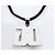 Iconico collier DOLCE & GABBANA “Overlap” cordino camoscio nero e sawarovski Argento - vista 11