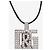 Iconico collier DOLCE & GABBANA “Overlap” cordino camoscio nero e sawarovski Argento - vista 2
