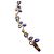 Collana Each X Other Argentata con Pietre Blu e Fiori
