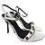 Sandali in pelle bianca Versace Bianco D'oro