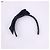Timeless Chanel Fascia per capelli in raso di seta nera vintage con fiocco Nero - vista 5