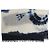 Closed Sciarpa tie-dye blu e avorio