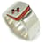 Hermès Hermes Candy Ring in Orange and Silver Silvery  - view 3