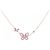 Collana Graff Double Butterfly Silhouette 750 Oro Rosa e Zaffiro