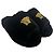 Schwarze Kunstfellslipper Medusa von Versace Golden