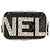 CHANEL Pochette Camelia PVC Nero Argento CC Auth 159324V - vista 3