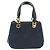 Borsa a mano in pelle Gancini Salvatore Ferragamo 2 in 1 Blu Navy Oro Auth 157237 - vista 2