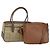Autre Marque Borsa Burberrys Nova Check in tela e pelle 2 pezzi beige marrone Auth mr1572