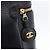 Pochette Vanity CHANEL in Pelle Caviar Nera Oro CC Auth bs31913 Nero D'oro - vista 14