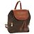 Céline CELINE Macadam Canvas Backpack PVC Leather Brown Gold Auth 156449 Golden