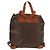Céline CELINE Macadam Canvas Backpack PVC Leather Brown Gold Auth 156449 Golden - view 2
