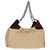 PRADA Borsa a Spalla con Catena Nylon Beige Argento Auth 160872