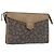 SAINT LAURENT Pochette in pelle PVC beige grigio Auth bs31751 Marrone