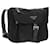 Borsa a Spalla PRADA Nylon Argento Nero Auth 158486