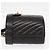 CHANEL V Stitch Vanity Borsa a Mano in Pelle di Agnello 2in1 Nero Oro CC Auth 158944SAV D'oro - vista 5