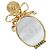 Spilla CHANEL in metallo dorato CC Auth ka1106V