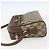 Bolsa de Ombro GUCCI GG Supreme Web Sherry Line PVC Bege Ouro Auth 158511 Dourado - vista 4