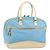 Borsa a mano Miu Miu in pelle blu argento Auth bs31862