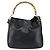 Borsa a Spalla in Pelle Gucci Bamboo 2way Nera Oro 001 2123 1633 Auth 157233 Nero D'oro - vista 2