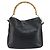 Borsa a Spalla in Pelle Gucci Bamboo 2way Nera Oro 001 2123 1633 Auth 157233 Nero D'oro - vista 3