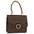 Céline Borsa a mano in tela Macadam CELINE in pelle PVC marrone oro Auth 160851 D'oro