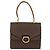 Céline Borsa a mano in tela Macadam CELINE in pelle PVC marrone oro Auth 160851 D'oro - vista 13