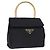 PRADA Borsa a mano in nylon blu navy oro Auth 160865 D'oro