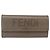 FENDI Continental Geldbörse aus grauem Leder mit Gold Auth 157935 Braun Golden - Ansicht 13