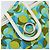 Céline Borsa a Spalla CELINE Circle in Tela e Pelle Blu Verde Chiaro Auth 157872 - vista 19