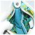 Céline Borsa a Spalla CELINE Circle in Tela e Pelle Blu Verde Chiaro Auth 157872 - vista 22