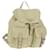 PRADA Backpack Nylon Beige Silver Auth 157776 Silvery