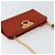 Borsa a spalla con catena Salvatore Ferragamo in nylon rosso e oro Auth 148536 D'oro - vista 6