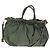 PRADA Sac à main Nylon 2 voies Vert Or Auth 157145 Doré