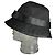 Cappello bucket vintage in poliestere e pelle Gucci nero